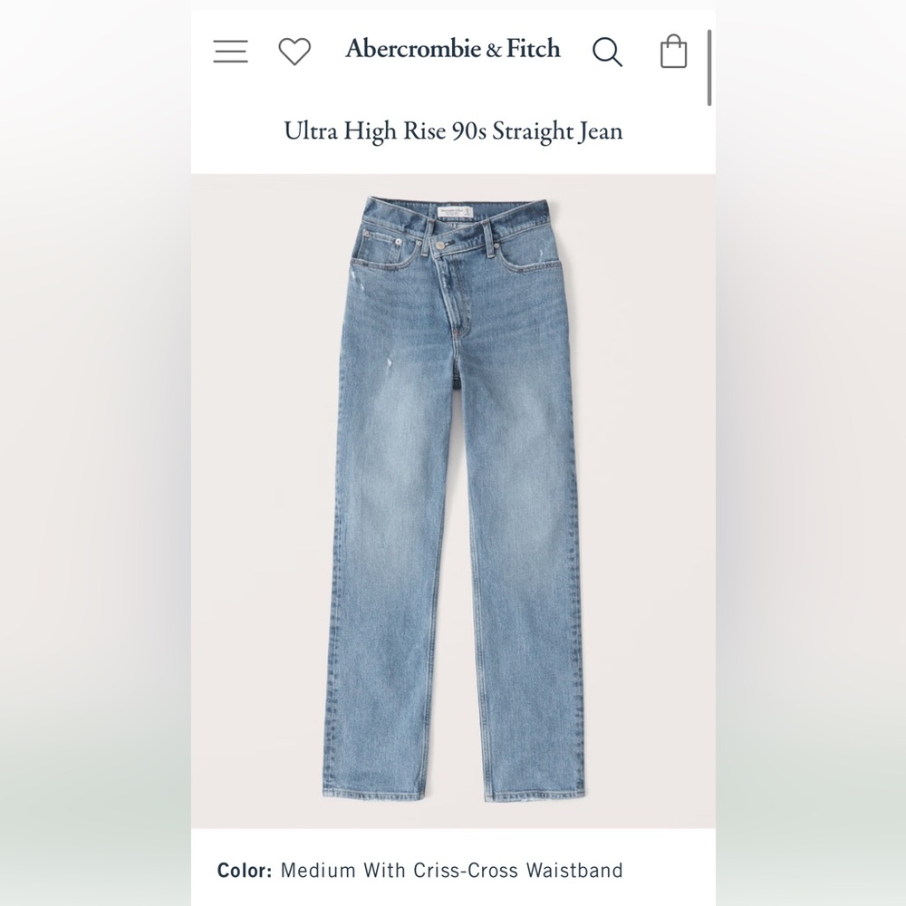 Abercrombie & Fitch 90’s Straight Ultra High Rise